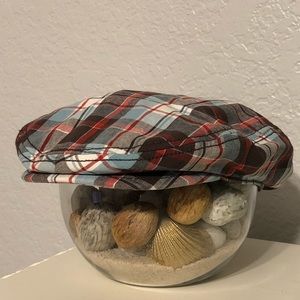 3 Plaid Caps 6-12 months